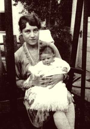 Baby Shirley with mother